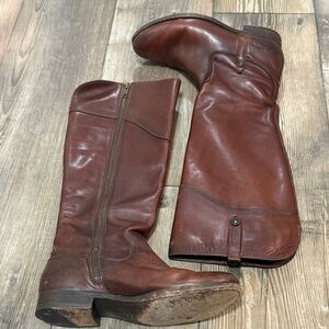 Frye Brown Leather Knee-High Boots